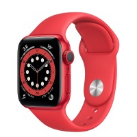 Умные часы Apple Watch Series 6, 40 мм, корпус из алюминия цвета (PRODUCT)RED, спортивный ремешок